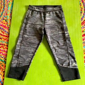 Adidas grey and black capris. Size S.